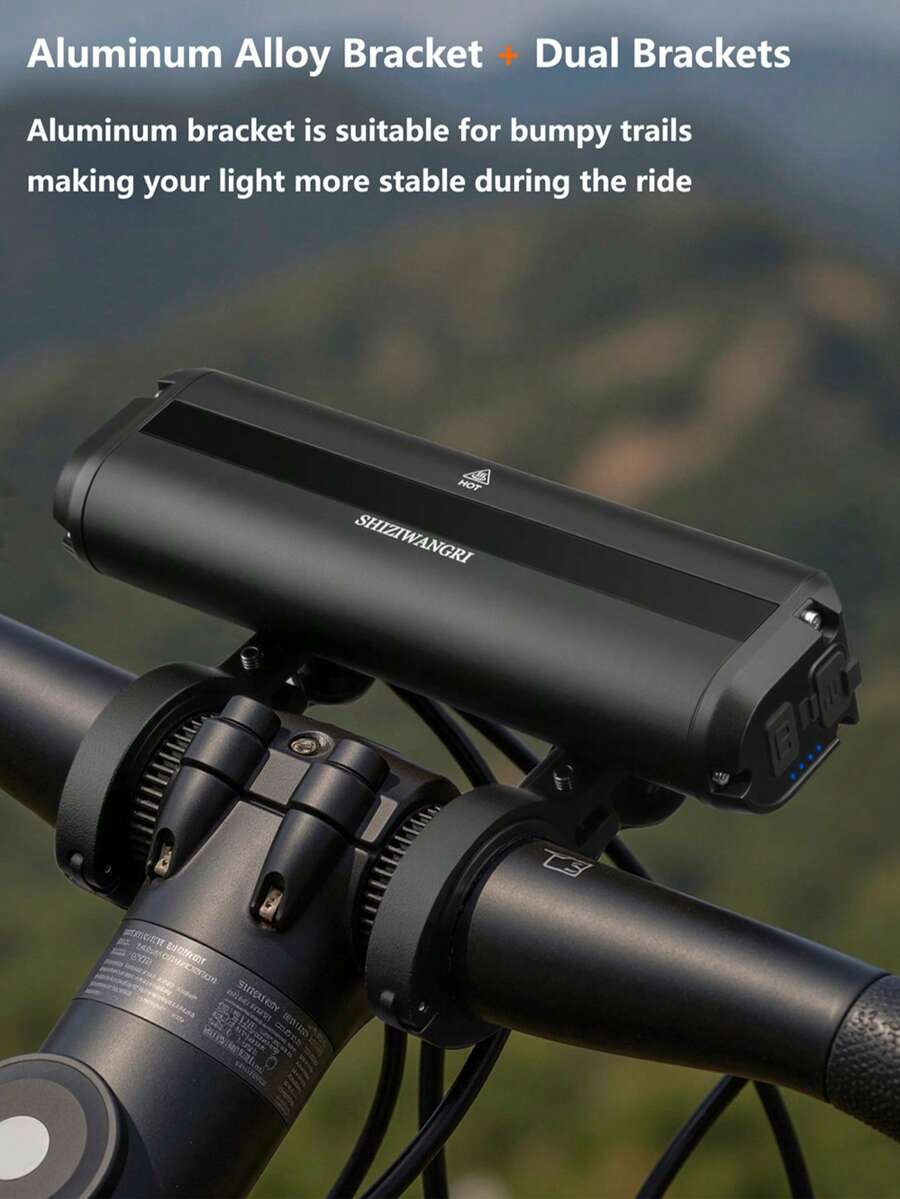 Mountain Biking Lights - ไฟจักรยาน LED สว่างพิเศษ 4000mAh, ไฟหน้าจักรยานแบบชาร์จ USB