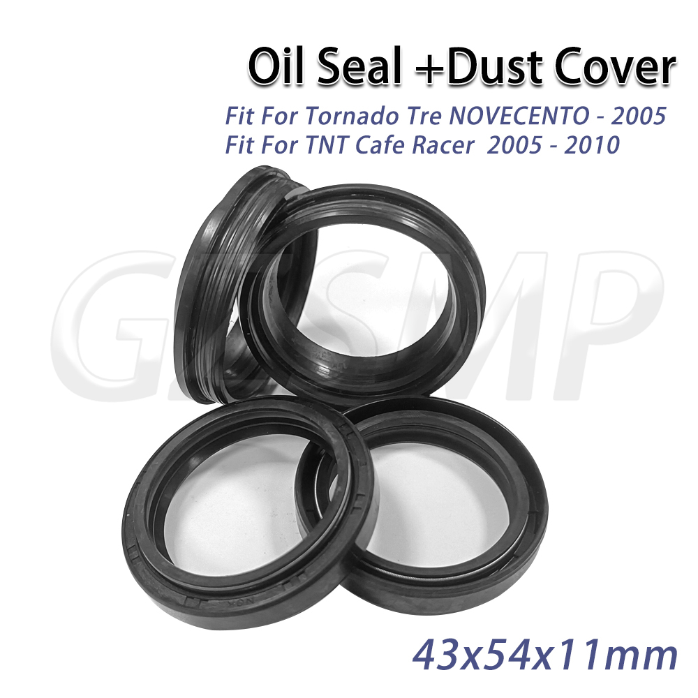 Fork Oil Seal - 43x54x11 ด้านหน้าส้อมซีลน้ํามันและฝุ่นสําหรับ Benelli TNT1130 Cafe Racer