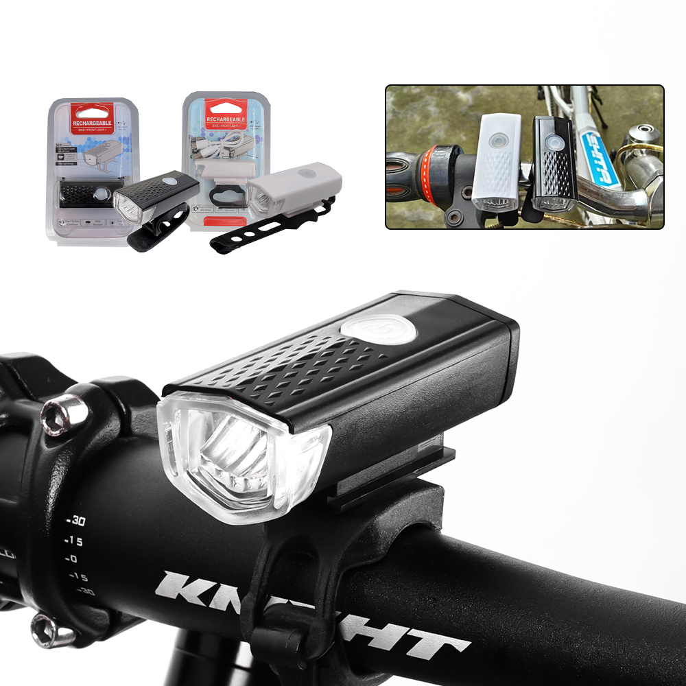 Mountain Biking Lights - ไฟหน้าจักรยานเสือภูเขาแบบชาร์จ USB สว่างมากสำหรับขี่กลางคืน อุปกรณ์ความปลอดภัยสำหรับการปั่นจักรยาน